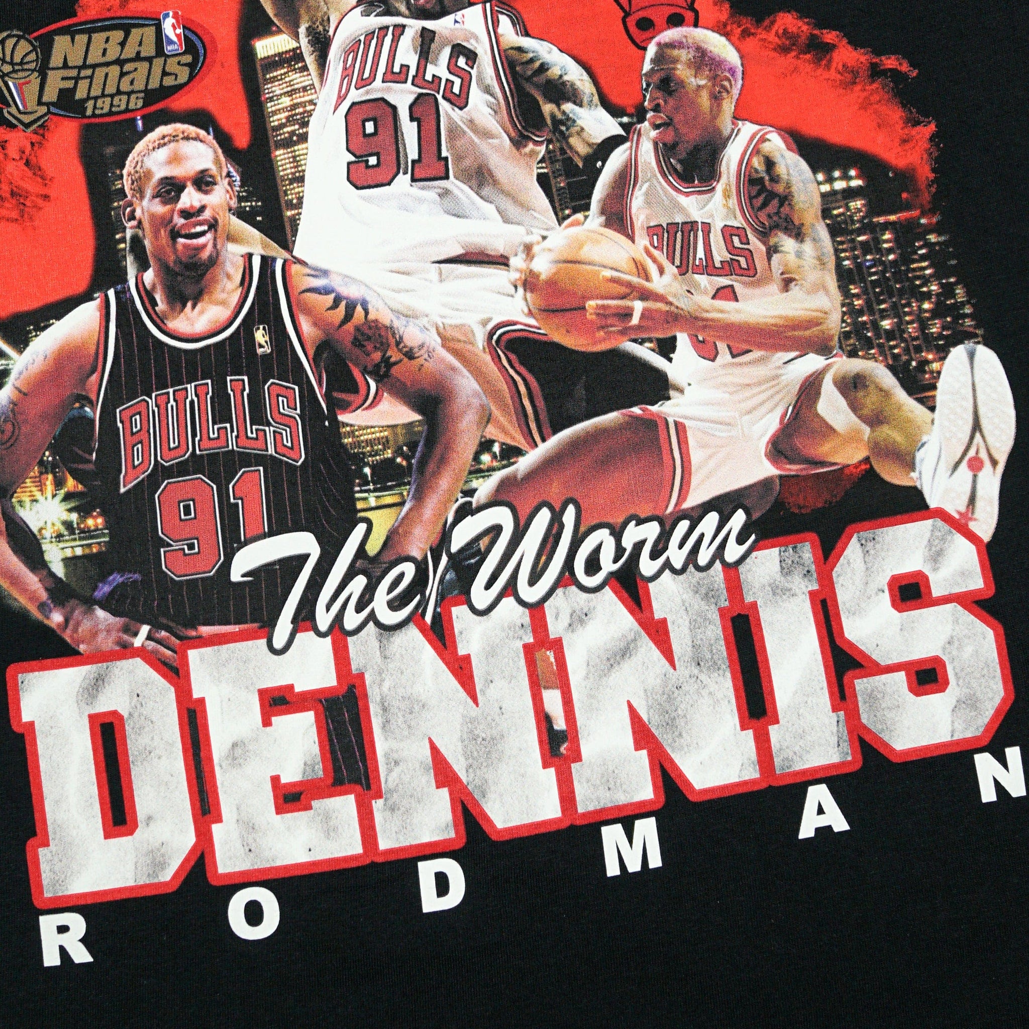 Dennis Rodman Chicago Bulls Mitchell & Ness Hardwood Classics Bling Concert  Player Shirt - Peanutstee