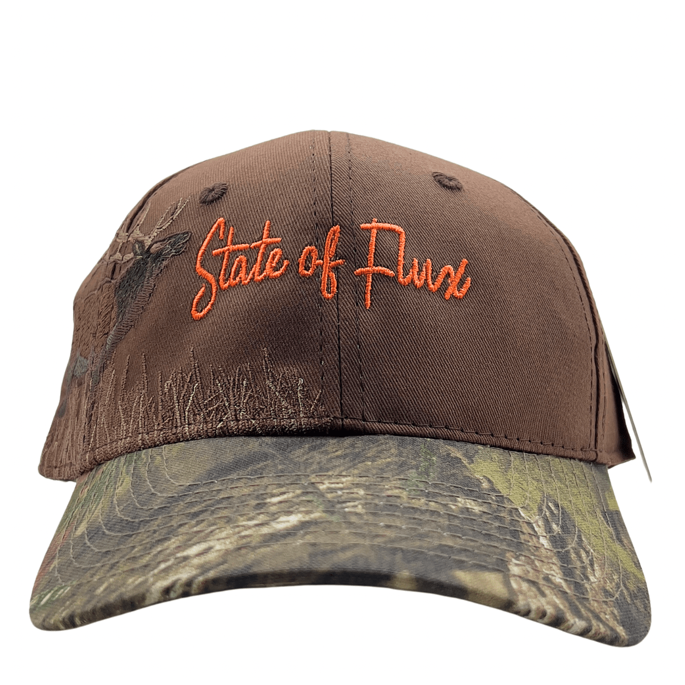 Big Game Huntin' Hat in dark brown and mossy oak