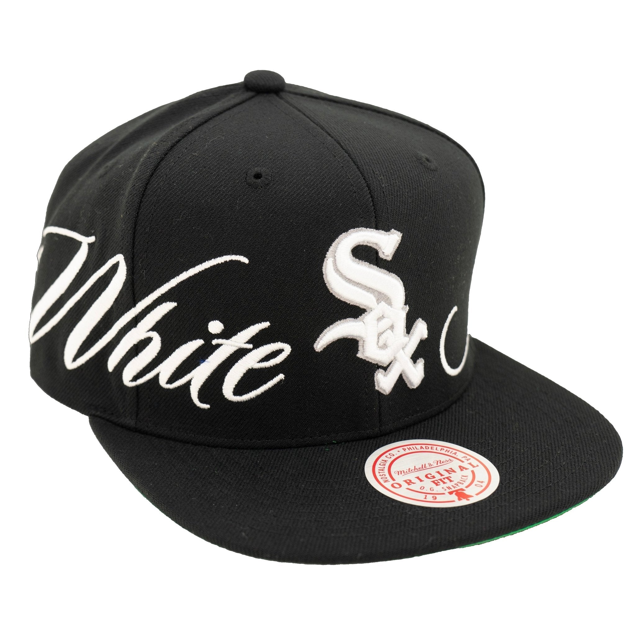 Chicago White Sox Just Don Lux Script Snapback Hat in black