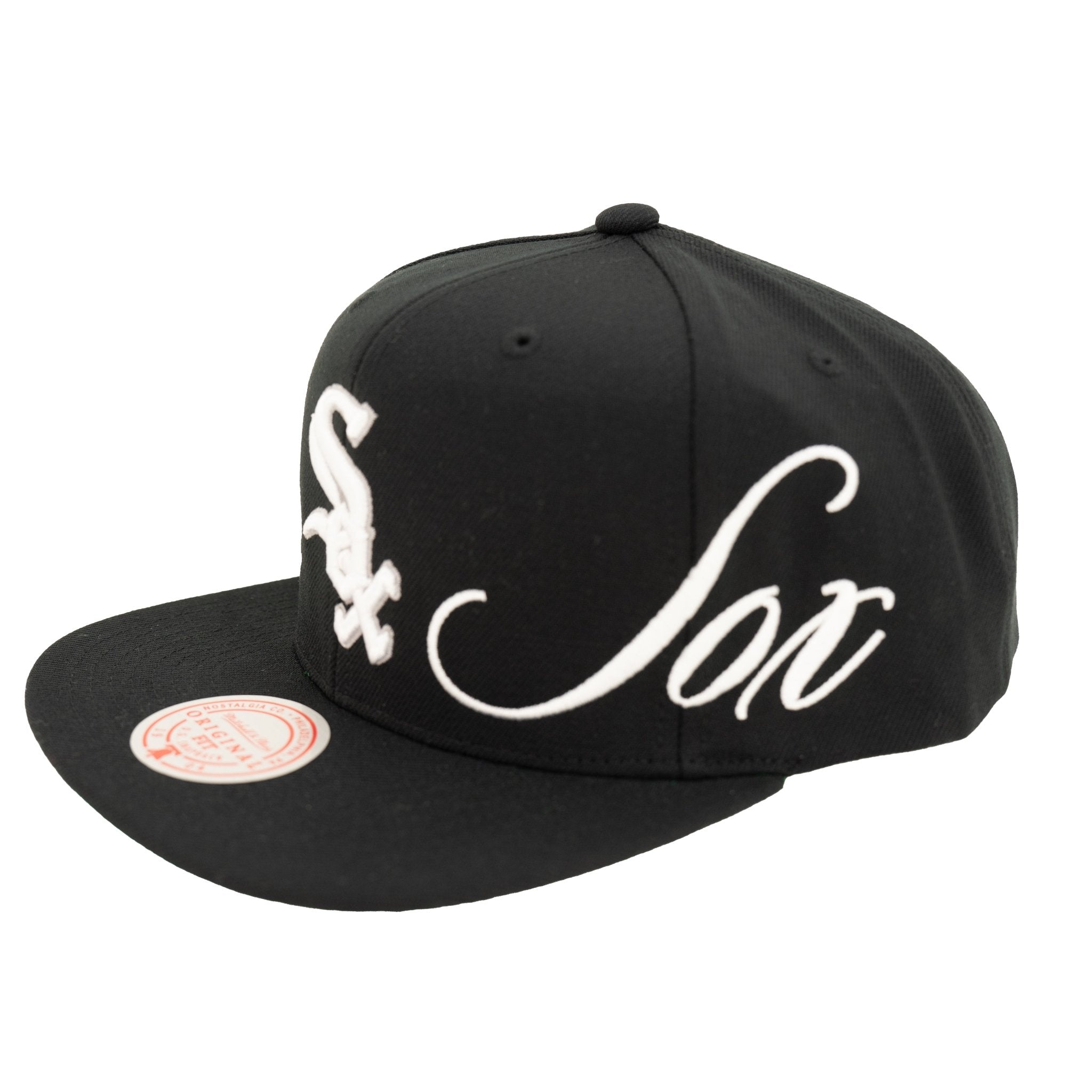 Chicago White Sox Just Don Lux Script Snapback Hat in black - Mitchell & Ness - State Of Flux