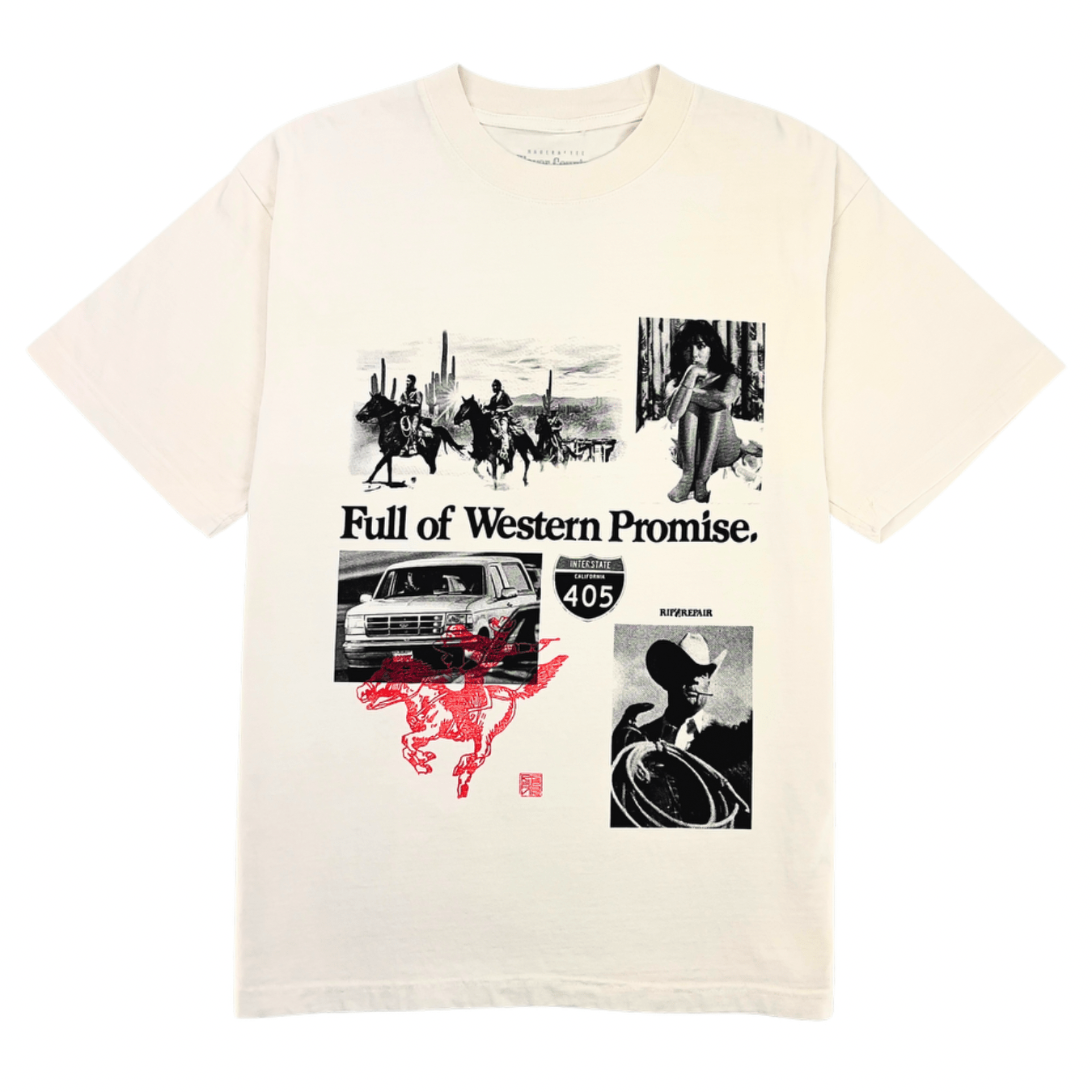 Full of Western Promise Tee in cream