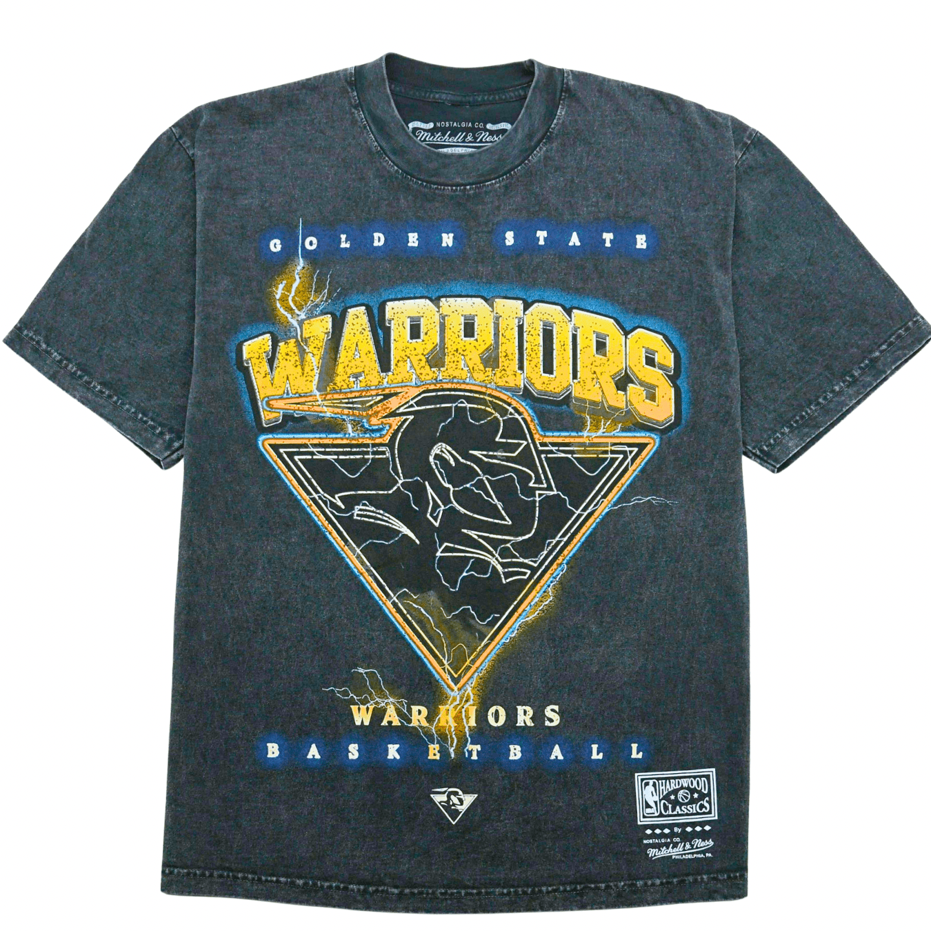 Golden State Warriors Oversized Graphic Tee in black mineral wash