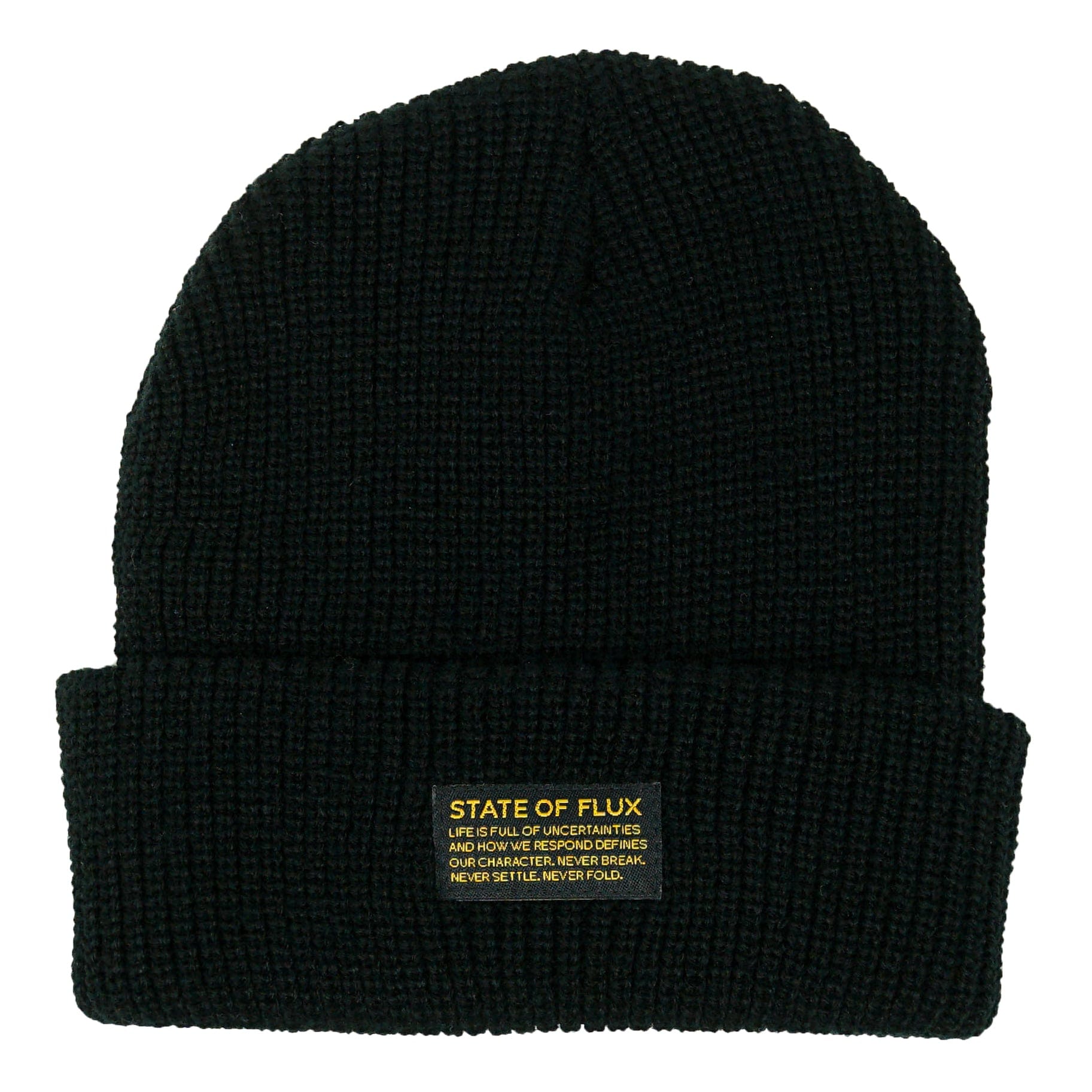 Knitted Mantra Beanie in black