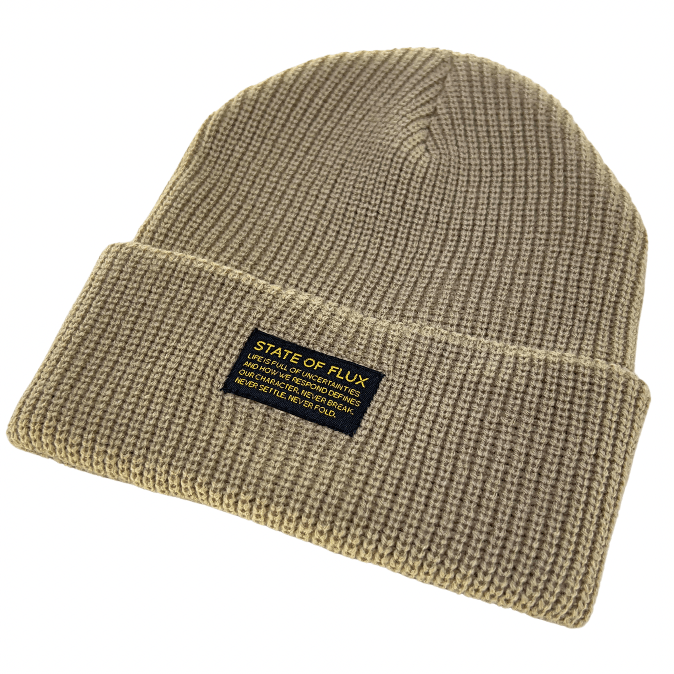 Knitted Mantra Beanie in khaki