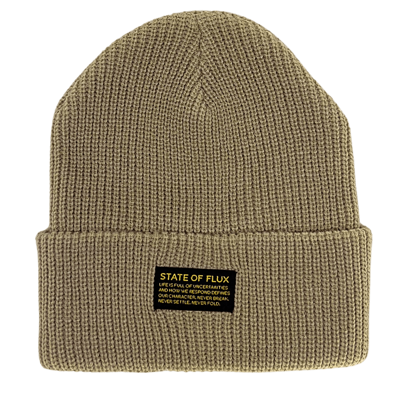 Knitted Mantra Beanie in khaki