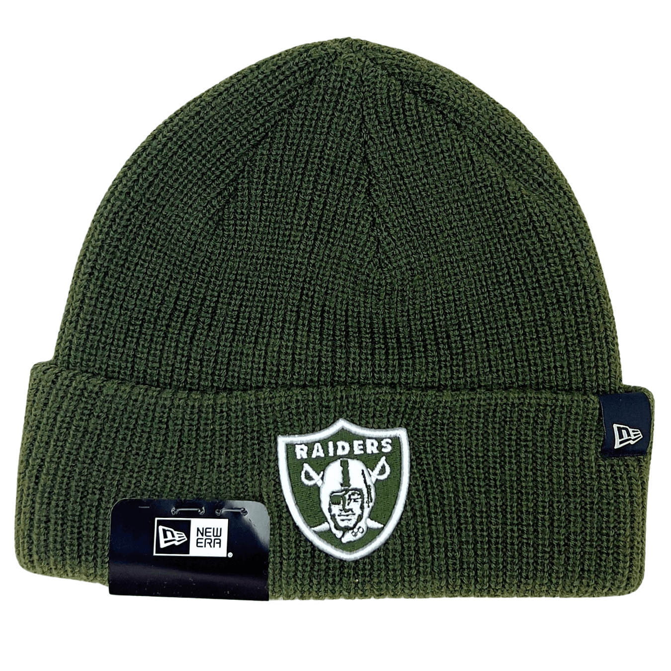 Las Vegas Raiders Merino Wool Knit Beanie in olive