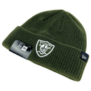 Las Vegas Raiders Merino Wool Knit Beanie in olive - New Era - State Of Flux