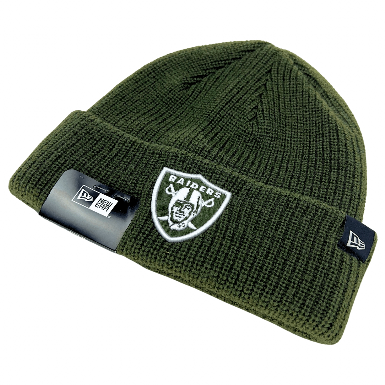 Las Vegas Raiders Merino Wool Knit Beanie in olive