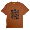 Meditated America Tee in cognac - Triple Five Soul - State Of Flux