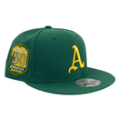 Oakland Athletics Bases Loaded Cooperstown Fitted Hat in green and yellow - Mitchell & Ness - State Of Flux