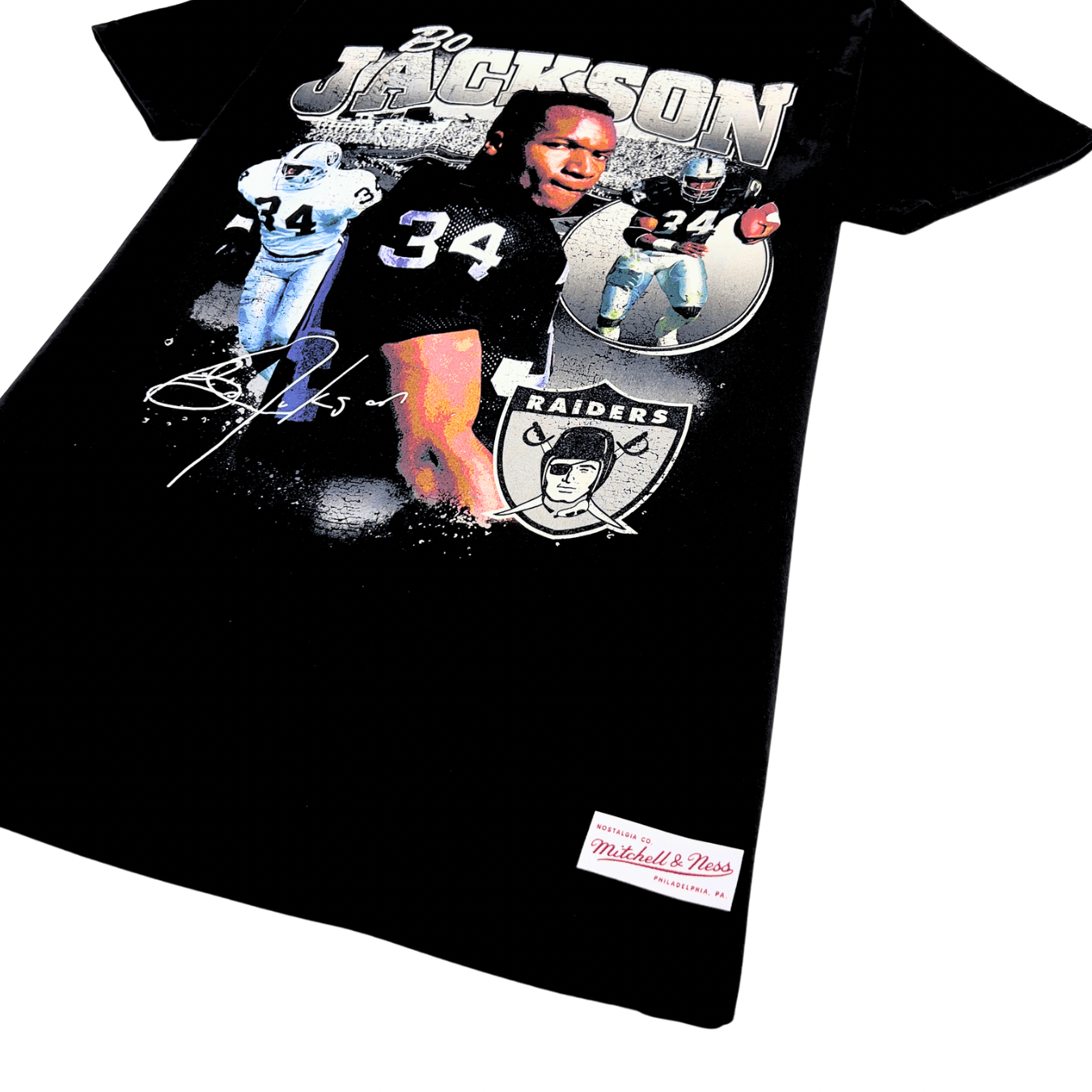 Oakland Raiders Bo Jackson Legends Collage Tee in black