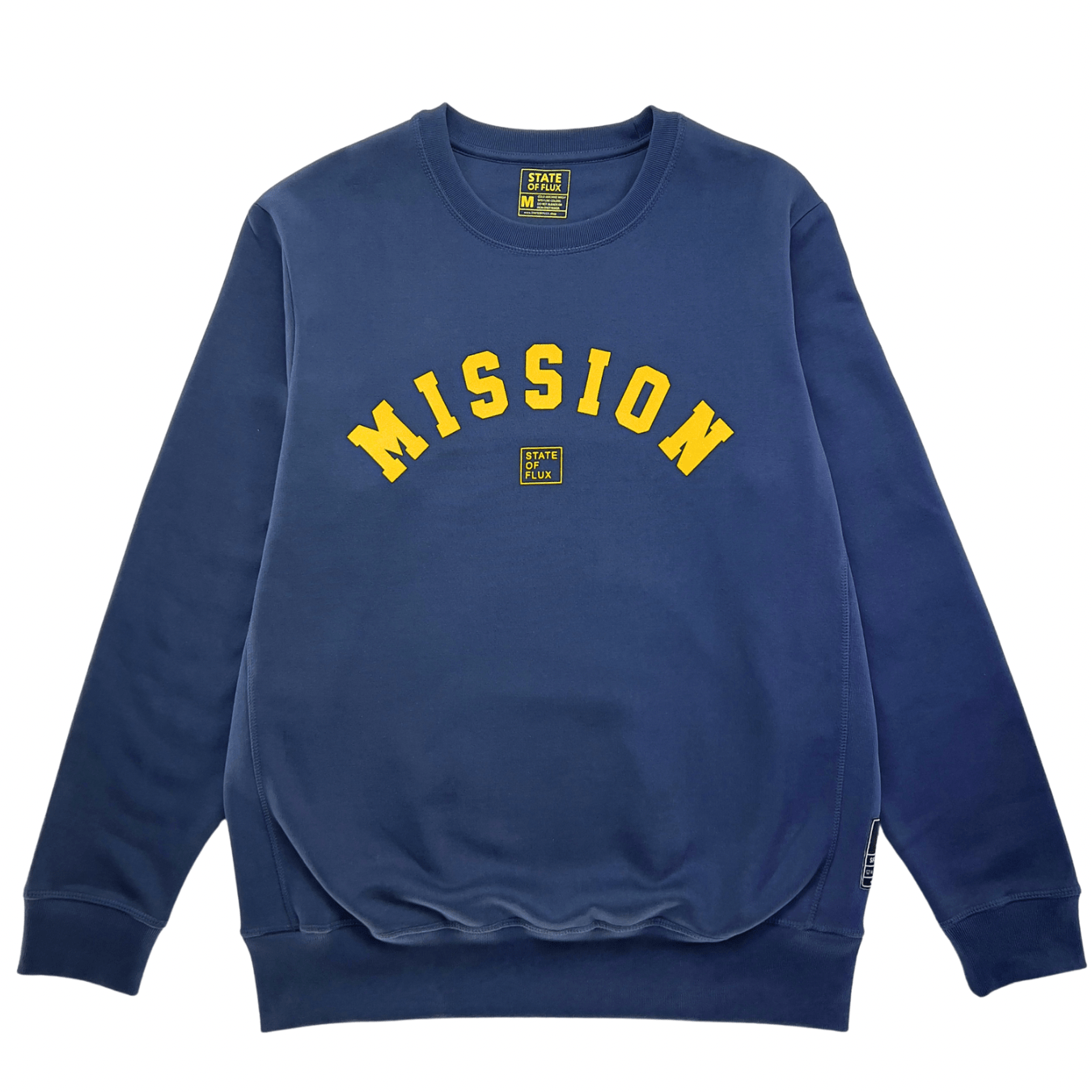 OG Mission Crewneck in marine blue and yellow