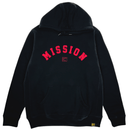 OG Mission Hoodie in black and scarlet - State Of Flux - State Of Flux