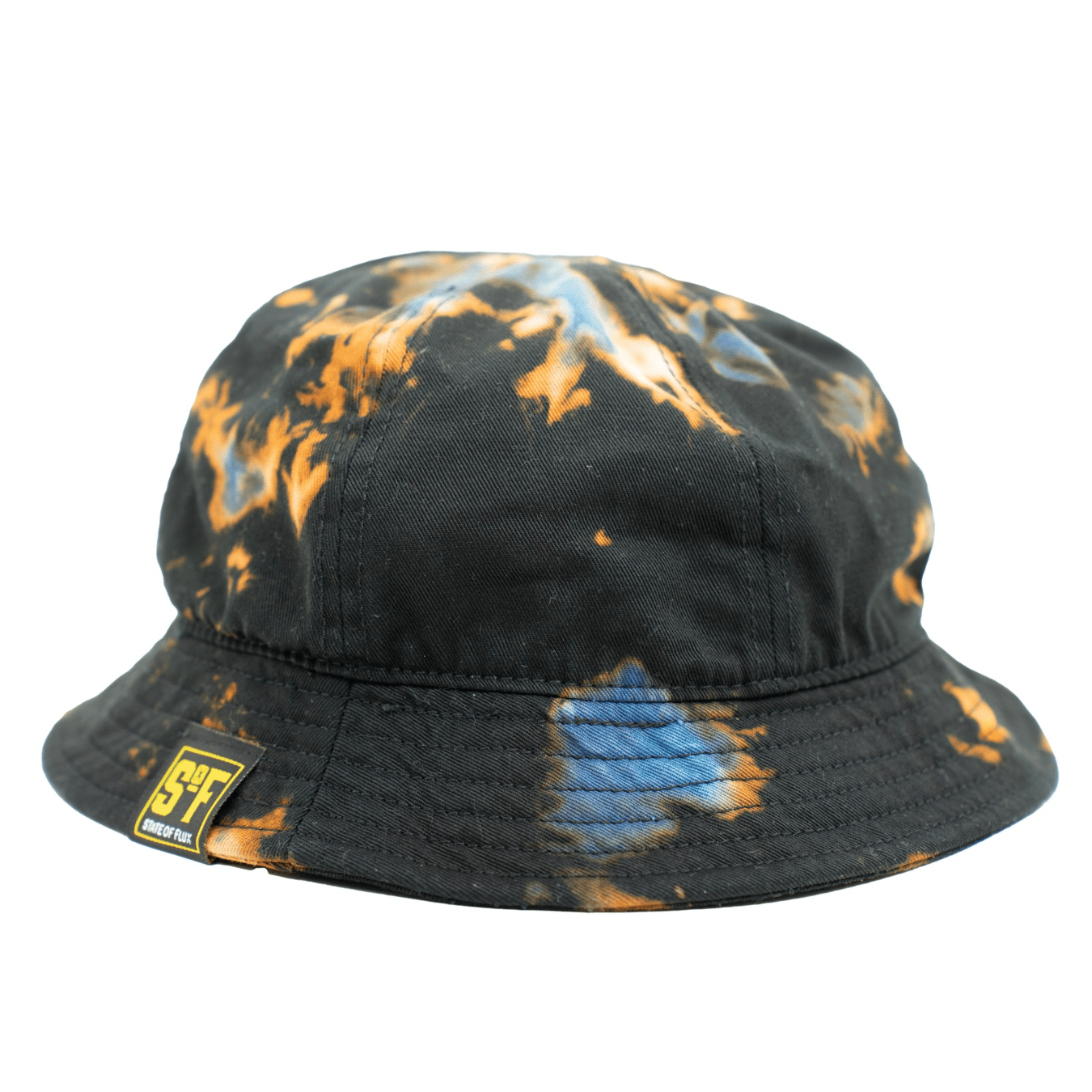 Outta This World Bucket Hat in black and galaxy tie-dye