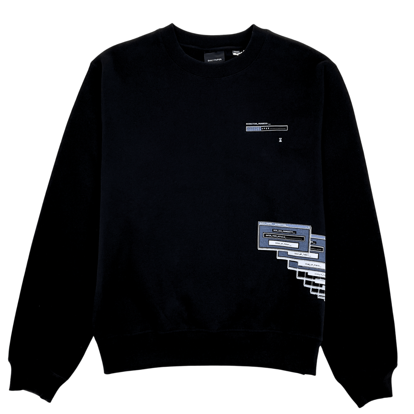 Pop Up Crewneck in black