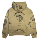 **PREORDER ONLY** Allover Prowler Hoodie in beige and black - State Of Flux - State Of Flux