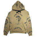 **PREORDER ONLY** Allover Prowler Hoodie in beige and black - State Of Flux - State Of Flux