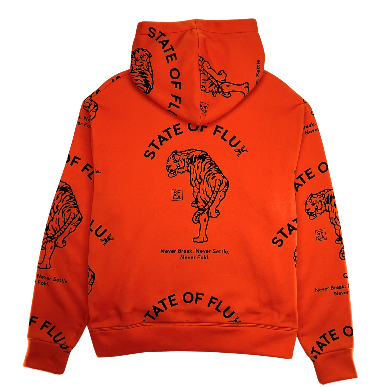 **PREORDER ONLY** Allover Prowler Hoodie in orange and black - State Of Flux - State Of Flux