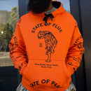 **PREORDER ONLY** Allover Prowler Hoodie in orange and black - State Of Flux - State Of Flux