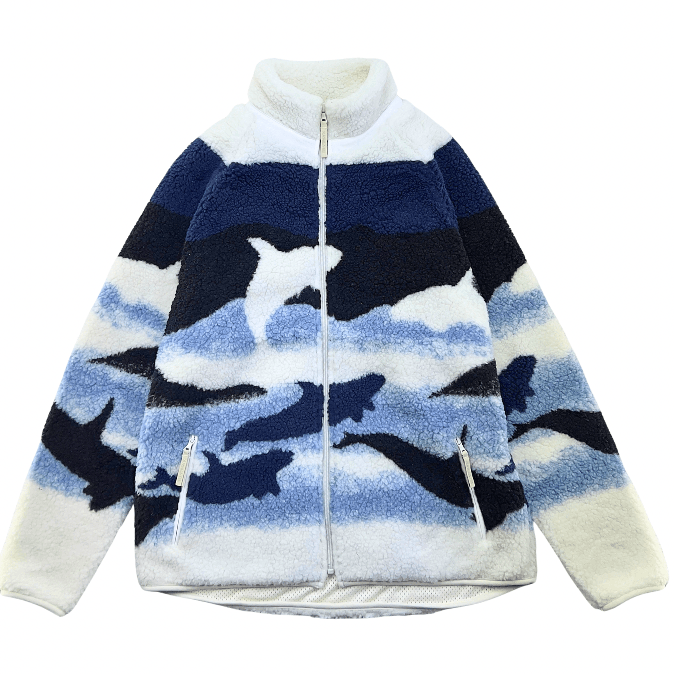 Printed Terry Fleece Jacket in orca