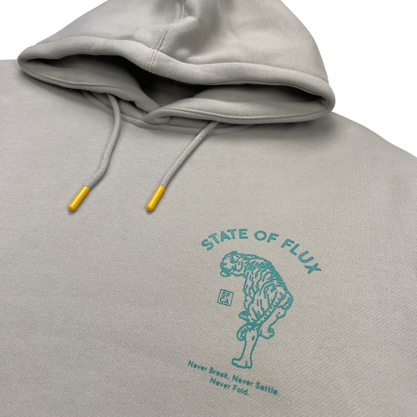 Prowler Hoodie in cool grey and teal