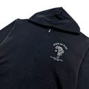 Prowler Zip - up Hoodie in black and metallic silver - State Of Flux - State Of Flux