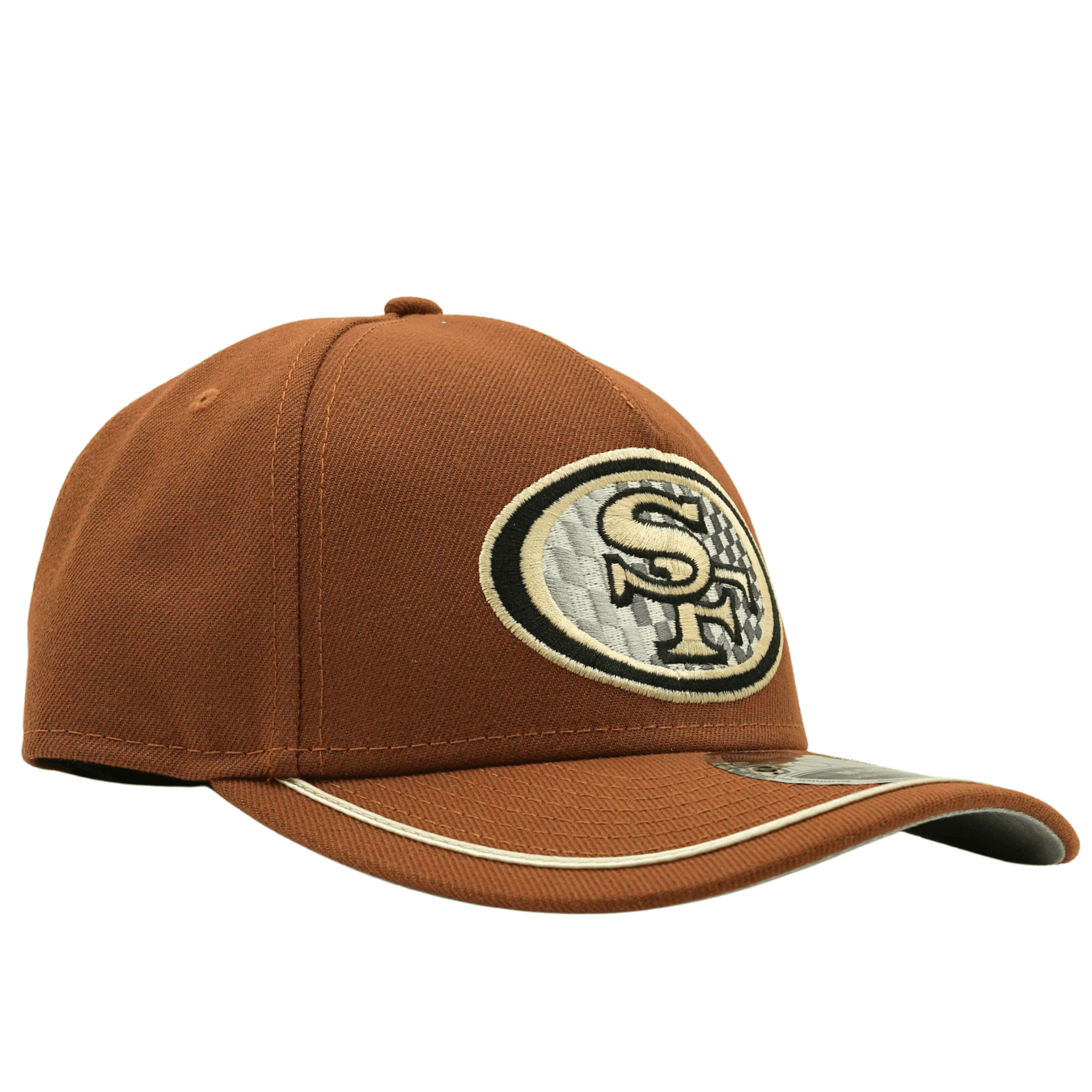 San Francisco 49ers Motorsport 9Forty M - Crown Snapback Hat in chocolate and champagne - New Era - State Of Flux