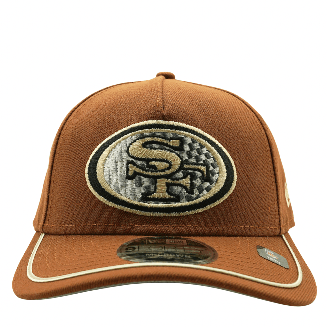 San Francisco 49ers Motorsport 9Forty M-Crown Snapback Hat in chocolate and champagne