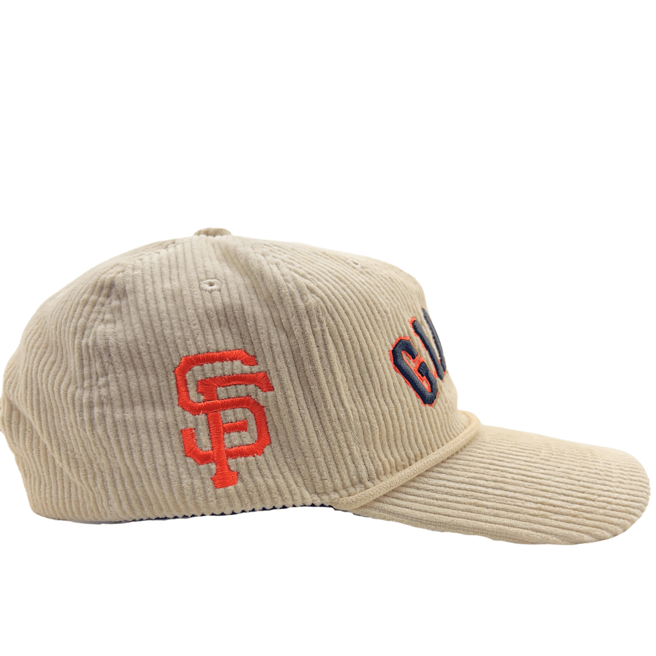 San Francisco Giants Corduroy Deadstock Snapback Hat in off white - Mitchell & Ness - State Of Flux