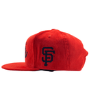 San Francisco Giants Corduroy Snapback Hat in red orange - Mitchell & Ness - State Of Flux