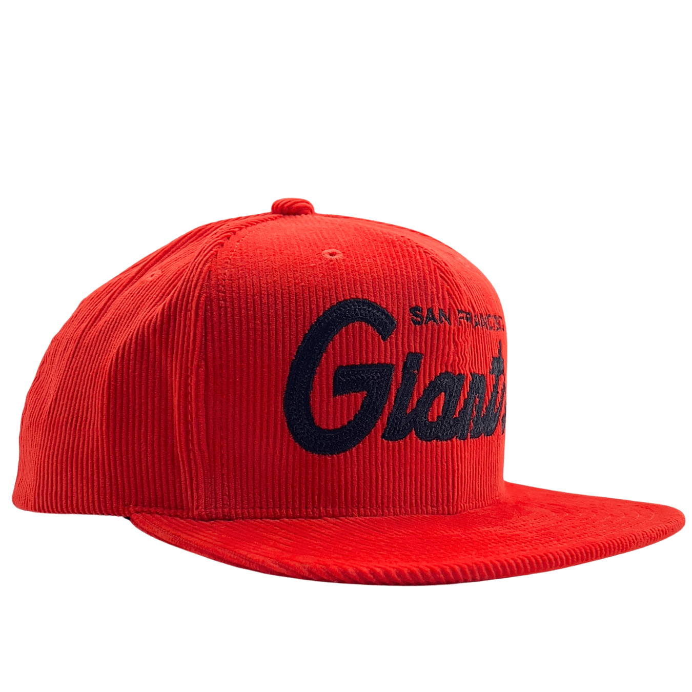 San Francisco Giants Corduroy Snapback Hat in red orange - Mitchell & Ness - State Of Flux