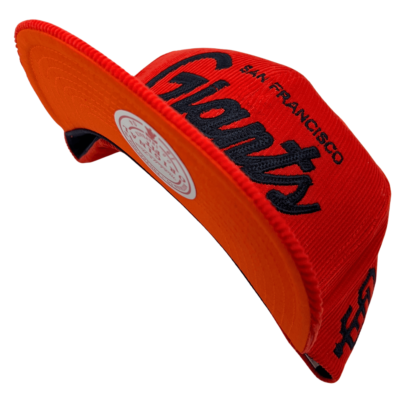 San Francisco Giants Corduroy Snapback Hat in red orange