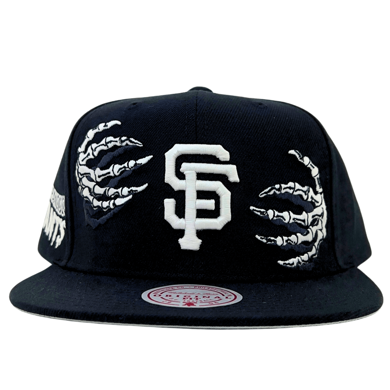 San Francisco Giants JBones Snapback Hat in black and glow white