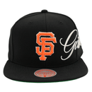 San Francisco Giants Just Don Lux Script Snapback Hat in black - Mitchell & Ness - State Of Flux