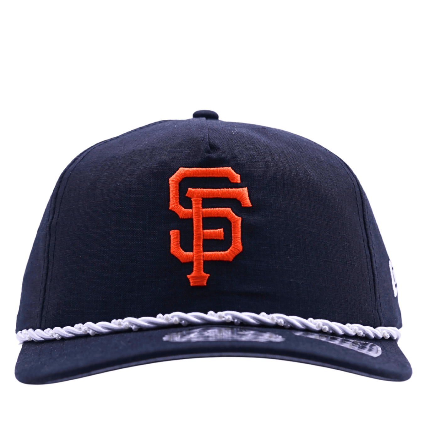 San Francisco Giants Pearl Rope Golfer Strapback Hat in black and orange