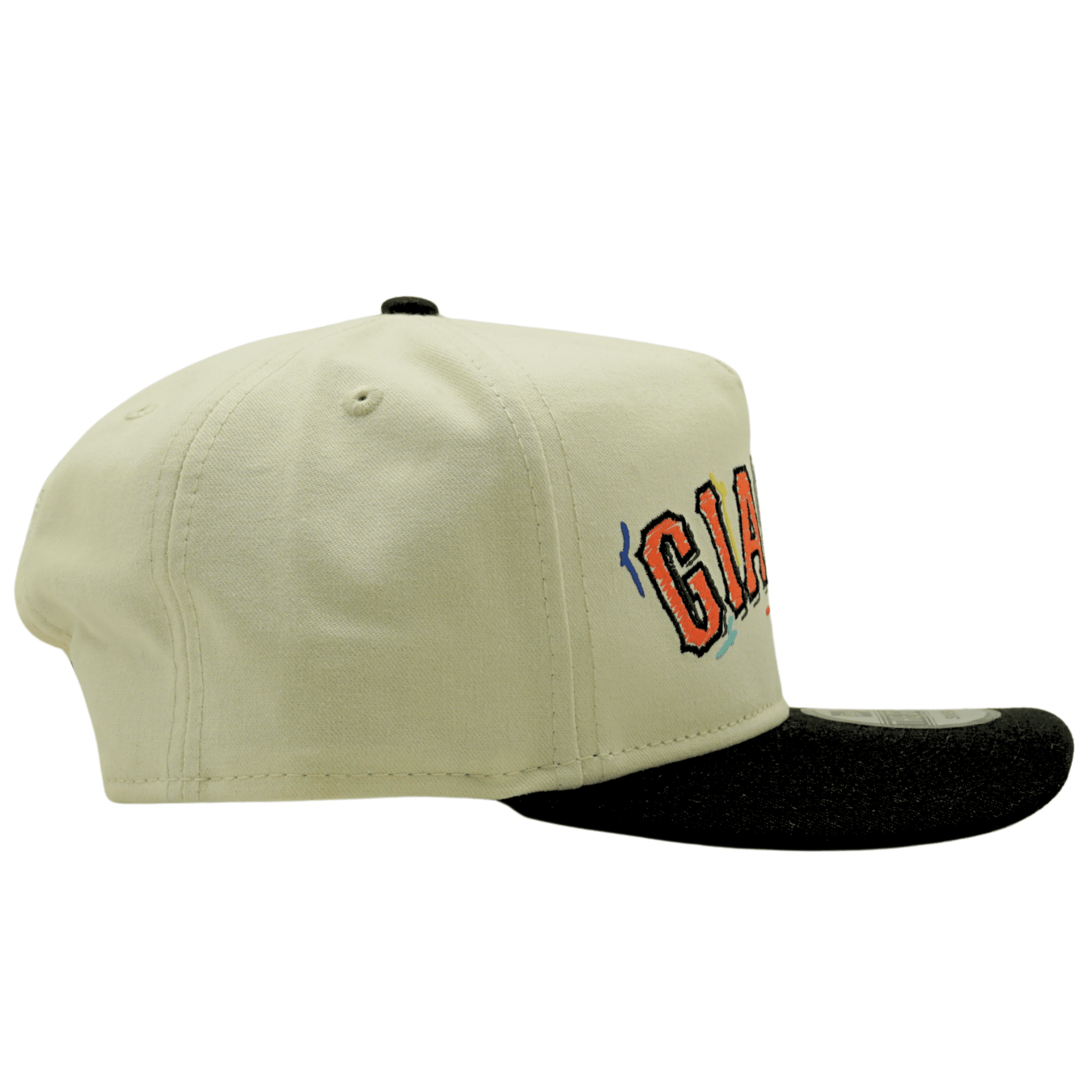 San Francisco Giants Team Scribble Golfer Snapback Hat in chrome white and black - New Era - State Of Flux