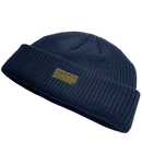 Short Knitted Mantra Beanie in navy - State Of Flux - State Of Flux