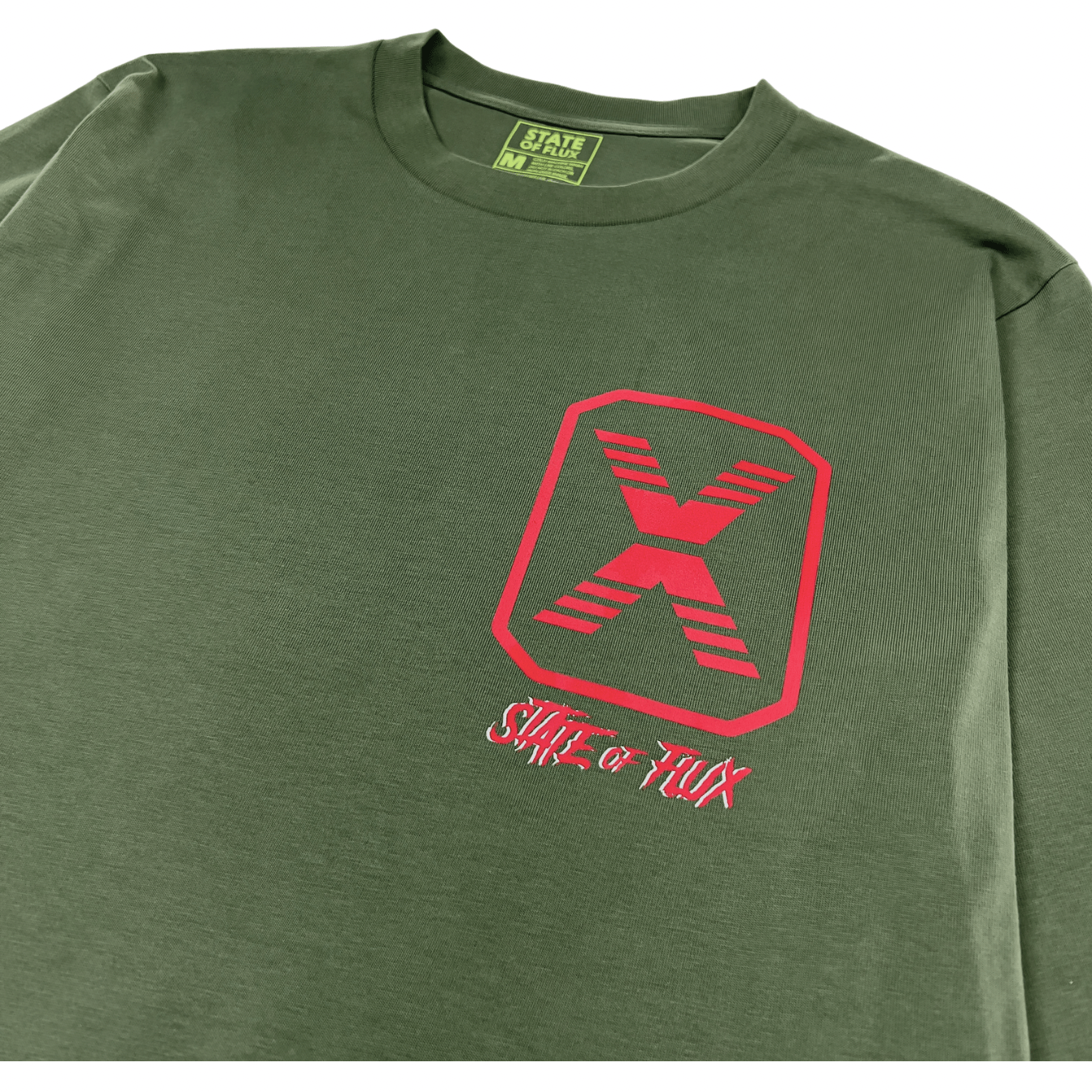 Slashers Club Logo Long - sleeve Tee in army - State Of Flux - State Of Flux