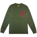 Slashers Club Logo Long - sleeve Tee in army - State Of Flux - State Of Flux