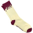 SOF Classic Crew Socks in cream and maroon - State Of Flux - State Of Flux