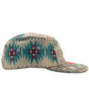 Tomahawk 5 - Panel Hat in cream and turquoise - State Of Flux - State Of Flux