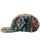 Verla 5 - Panel Hat in bud green and crimson - State Of Flux - State Of Flux