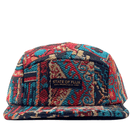 Verla 5 - Panel Hat in turquoise and crimson - State Of Flux - State Of Flux