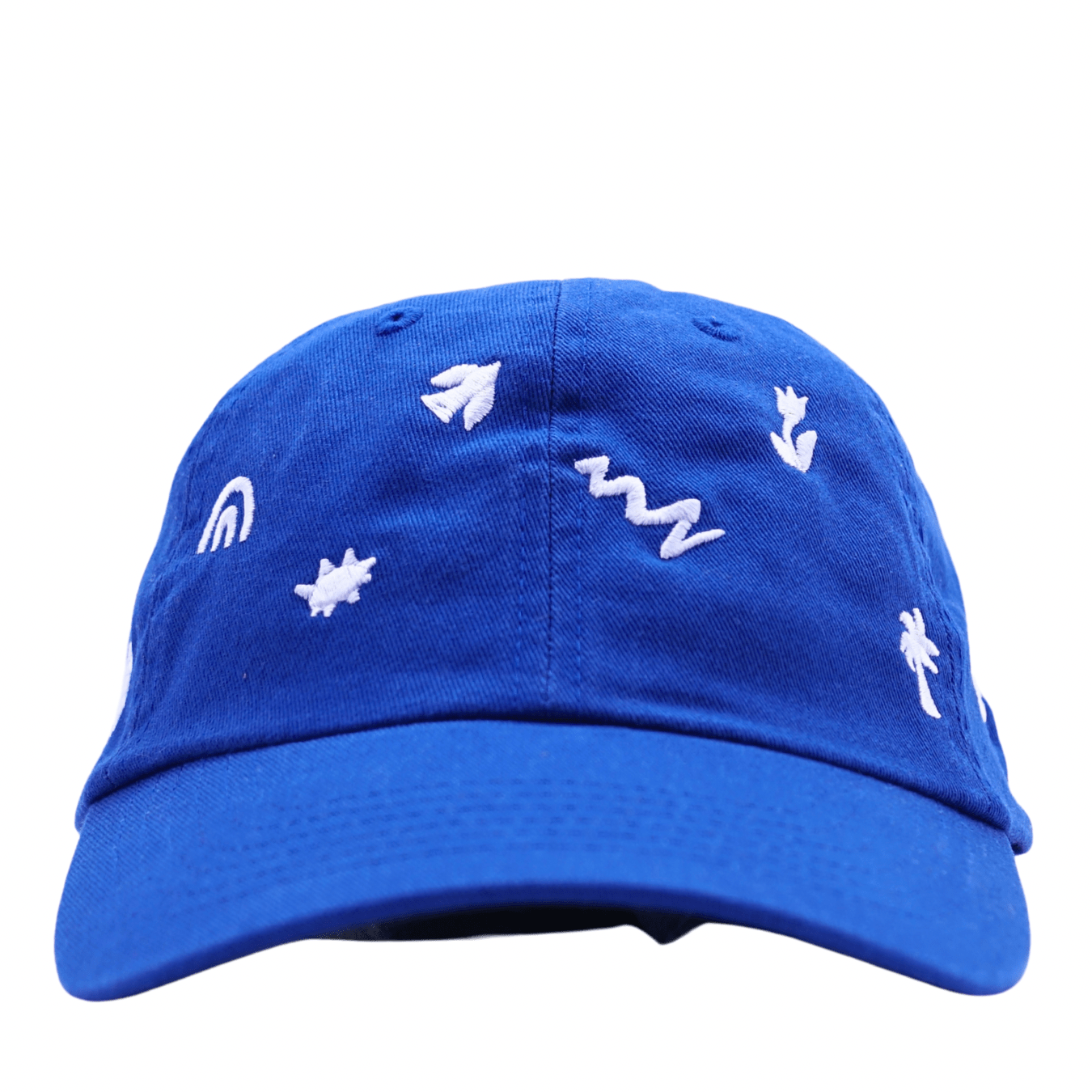 Yawn Embroidered Dad Hat in blue