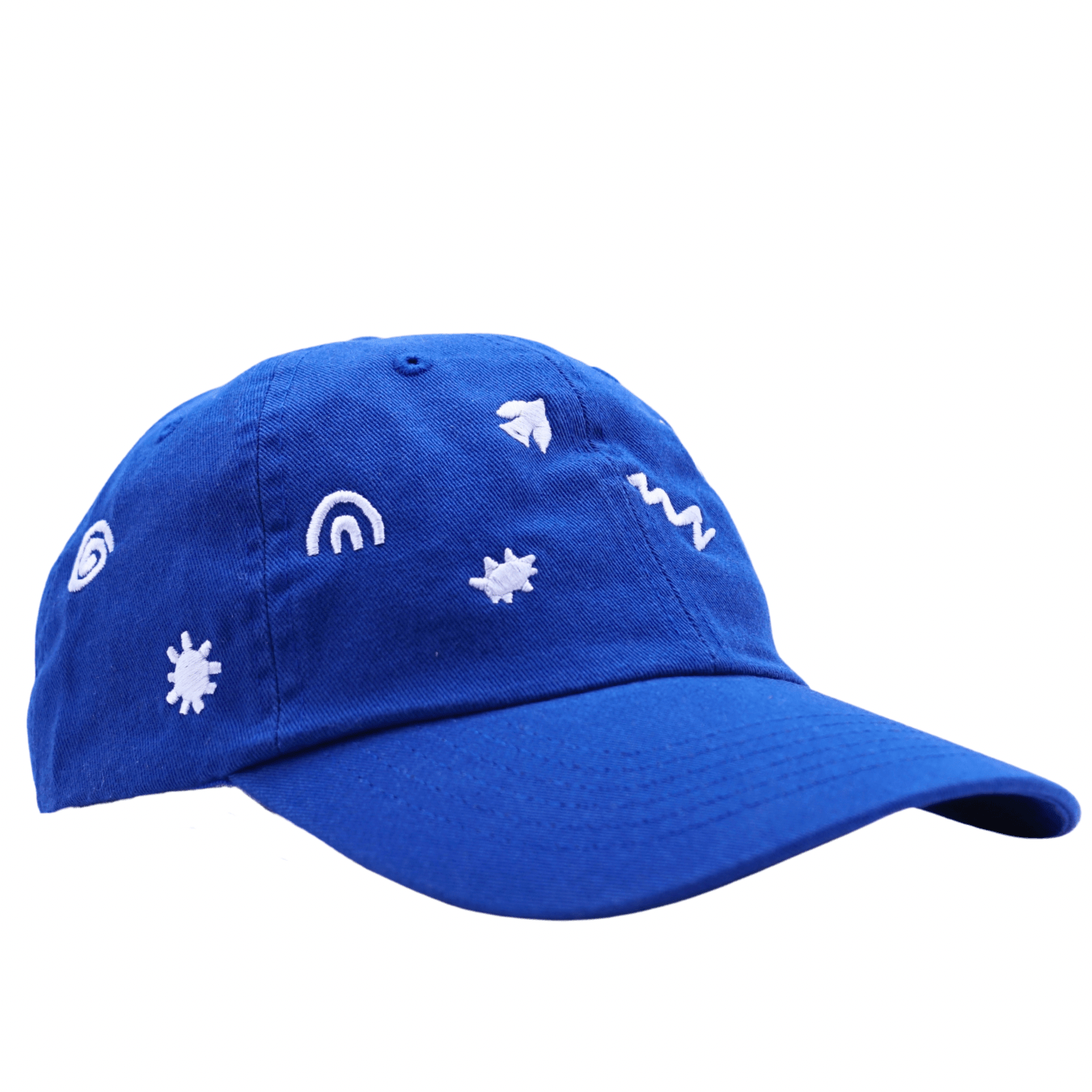 Yawn Embroidered Dad Hat in blue