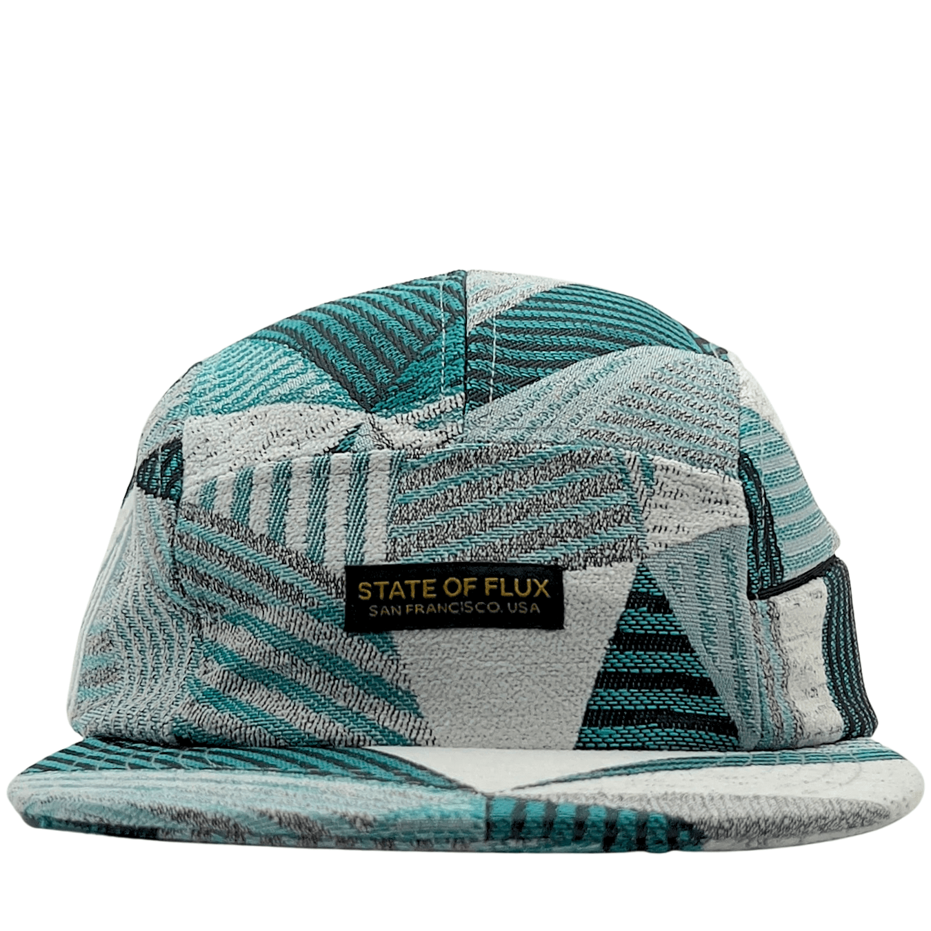 Zippered Perpendicular 5-Panel Hat in multi