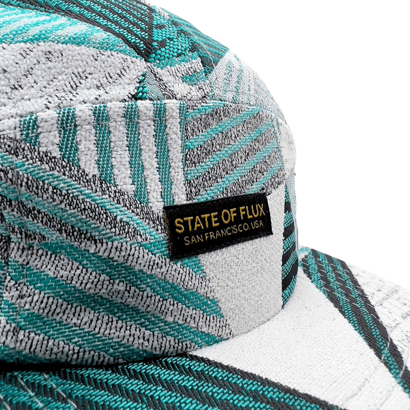 Zippered Perpendicular 5 - Panel Hat in multi - State Of Flux - State Of Flux