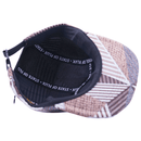 Zippered Perpendicular 5 - Panel Hat in tuscan tan and white - State Of Flux - State Of Flux