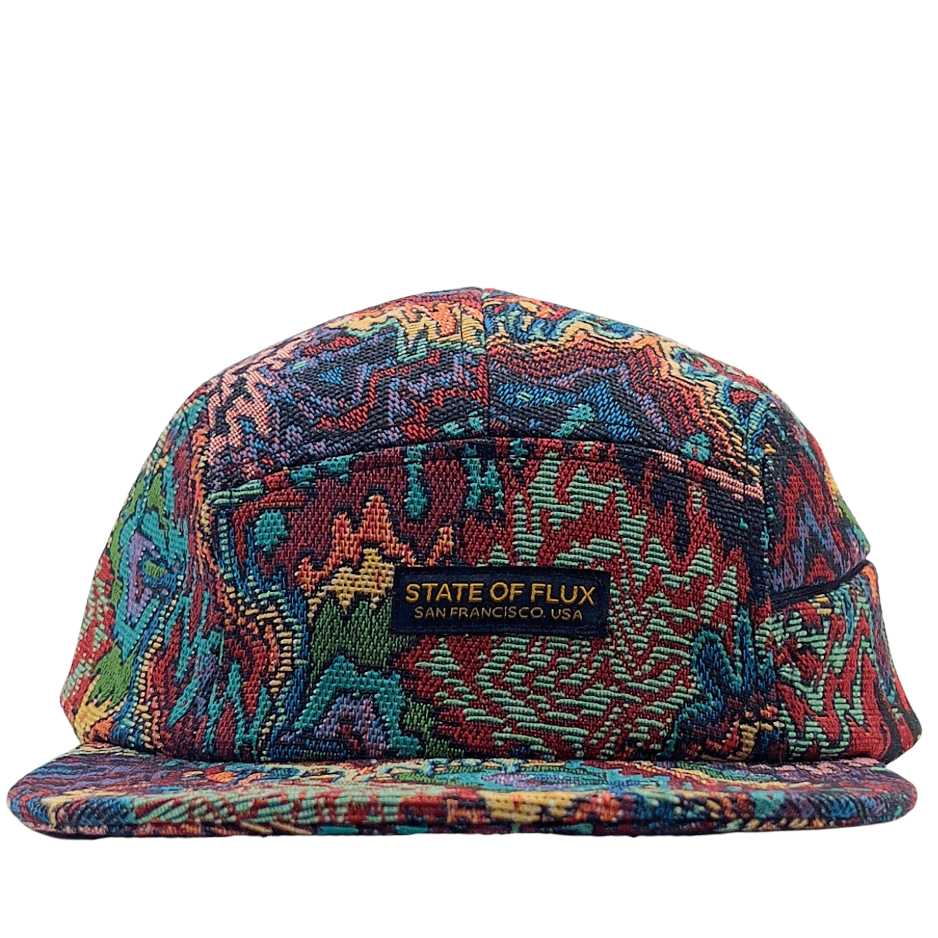 Zippered Surrealism 5-Panel Hat in multi