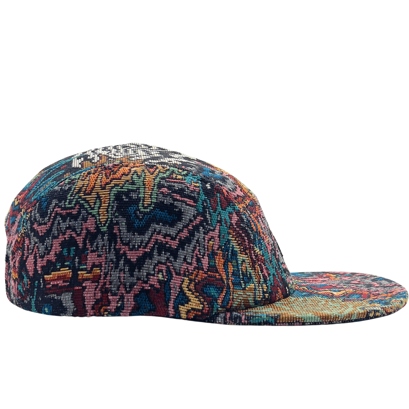 Zippered Surrealism 5 - Panel Hat in white and mint - State Of Flux - State Of Flux